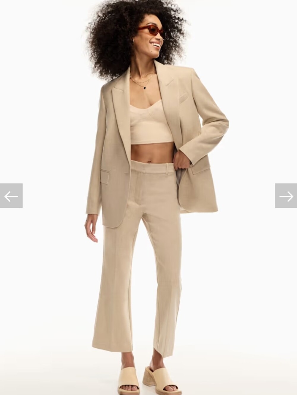 NWOT Aritzia Wilfred Vivace Pant Heathered Oat Size 6 Beige Minimalist